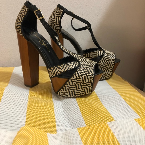 jessica simpson wood heels